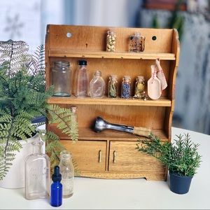 Vintage Apothecary cabinet/ spice cupboard shelf 14 1/2” x 12”